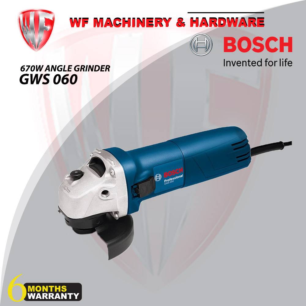 BOSCH GWS 060 4'' ANGEL GRINDER (6 MONTHS WARRANTY)